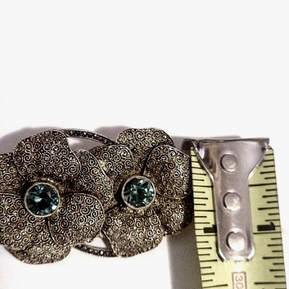 THEODORE FAYRNER ORIGINAL ART DECO 1920s STERLING SILVER .925 TOURMALINE BROOCH - Picture 7 of 9